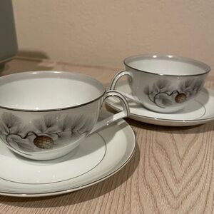 Silverpine by KENT (Japan) delicate- 2 cups with saucers
